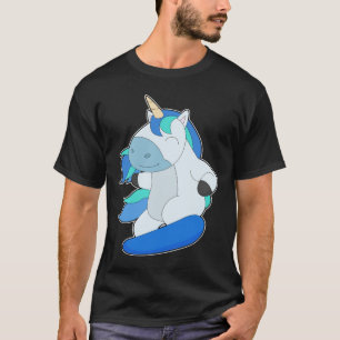 Einhorn Snowboarder Snowboard Wintersport T-Shirt