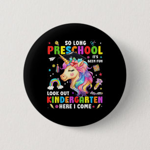 Einhorn So Long Pre K Abschluss Kindergarten Hier Button