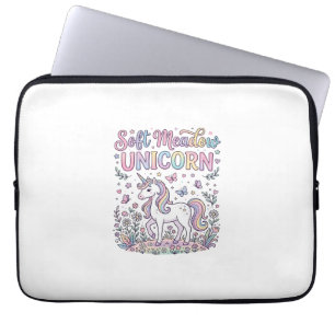 Einhorn Soft Wiese Einhorn Liebenswertes Vektor-De Laptopschutzhülle