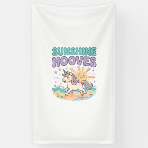 Einhorn-Sonnenschein-Hufe-Trend-Grafik-T-Shirt-Des Banner