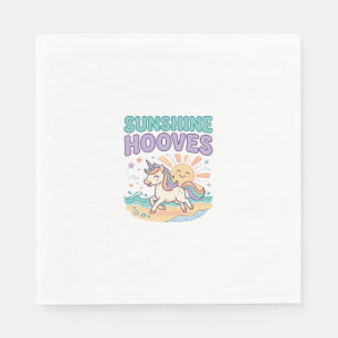 Einhorn-Sonnenschein-Hufe-Trend-Grafik-T-Shirt-Des Serviette