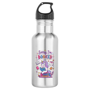 Einhorn Sorry, ich bin gebucht Retro-Stil Druck au Edelstahlflasche