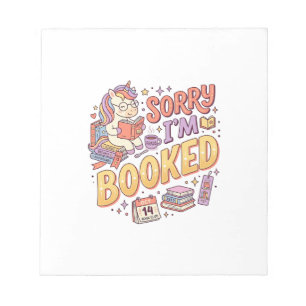 Einhorn Sorry Ich Bin Gebucht Whimsical Zazzle Des Notizblock