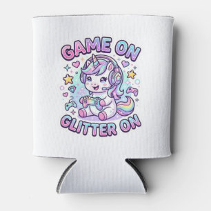 Einhorn Spiel Ein Glitter Ein Grafikdesign Merch D Dosenkühler