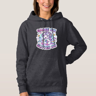 Einhorn Spiel Ein Glitter Ein Grafikdesign Merch D Hoodie