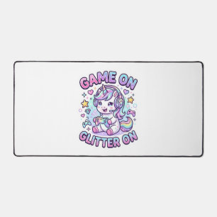Einhorn Spiel Ein Glitter Ein Grafikdesign Merch D Schreibtischunterlage
