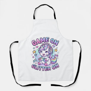 Einhorn Spiel Ein Glitter Ein Grafikdesign Merch D Schürze