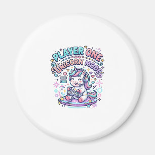 Einhorn Spieler Eins Einhorn Modus Retro-Stil Graf Magnet