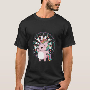 Einhorn spielt Darts Spiel Sportler T-Shirt