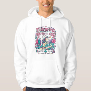 Einhorn-Spuren Hufe und Fröhliche Herzen Bunte App Hoodie