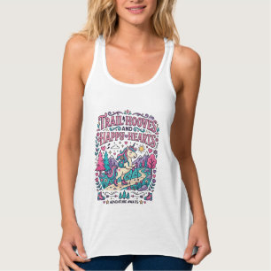 Einhorn-Spuren Hufe und Fröhliche Herzen Buntes Ap Tank Top