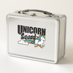 Einhorn-Squad Regenbogen-Einhörner Liebhaber Lusti Metall Brotdose