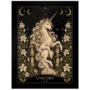Einhorn, Sternen-Tarot-Kunst Postkarte