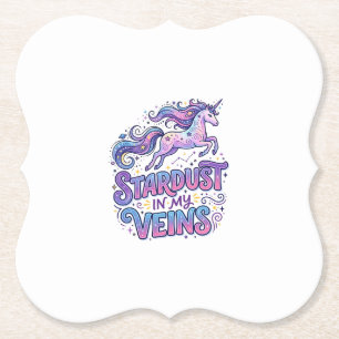Einhorn-Sternenstaub in meinen Adern Retro-Stil Sü Untersetzer