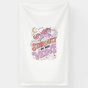 Einhorn-Sternenstaub in Meinen Adern Whimsical Mer Banner