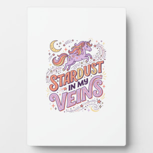 Einhorn-Sternenstaub in meinen Adern Whimsical Mer Fotoplatte