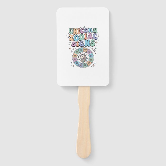 Einhorn-Sternzeichen Kawaii-Vektordesign_1 Fächer (Vorderseite)