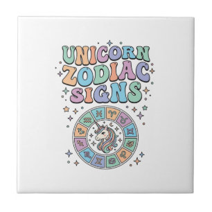 Einhorn-Sternzeichen Kawaii-Vektordesign_1 Fliese