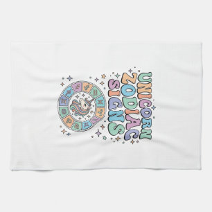 Einhorn-Sternzeichen Kawaii Vektordesign_1 Geschirrtuch