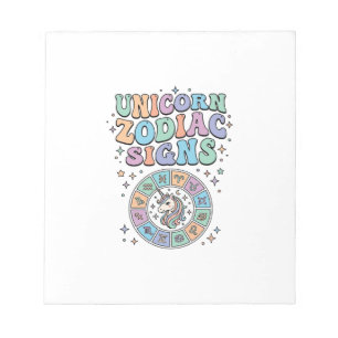 Einhorn-Sternzeichen Kawaii-Vektordesign_1 Notizblock