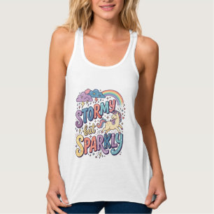Einhorn Stormy aber funkelnde Whimsical Merch Desi Tank Top