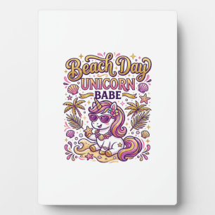 Einhorn Strand Tag Einhorn Babe Stylisch Zazzle De Fotoplatte
