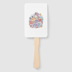 Einhorn StrandEinhorn Vibes Whimsical Weißer Hinte Fächer