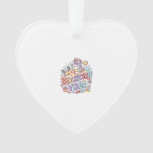 Einhorn StrandEinhorn Vibes Whimsical Weißer Hinte Ornament