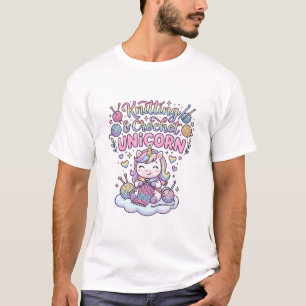 Einhorn Stricken Häkeln Einhorn Anbetungswürdige T T-Shirt