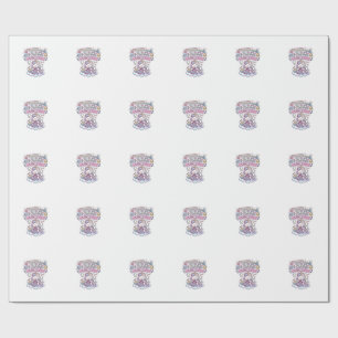 Einhorn Stricken Häkeln Einhorn Liebenswerte Typog Geschenkpapier