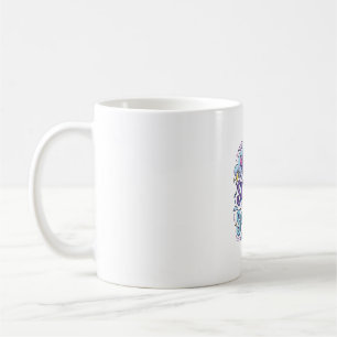 Einhorn stürmisch aber funkelnd Retro-Stil Süßes G Kaffeetasse