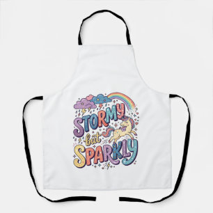 Einhorn stürmisch aber funkelnd wunderliche Merch Schürze