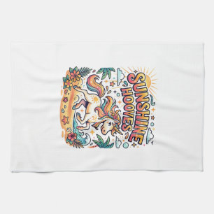 Einhorn Sunshine Hufe Commercial Aufkleber und T-S Geschirrtuch
