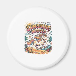 Einhorn Sunshine Hufe Commercial Aufkleber und T-S Magnet