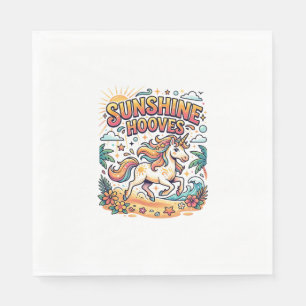 Einhorn Sunshine Hufe Commercial Aufkleber und T-S Serviette