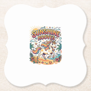Einhorn Sunshine Hufe Commercial Aufkleber und T-S Untersetzer