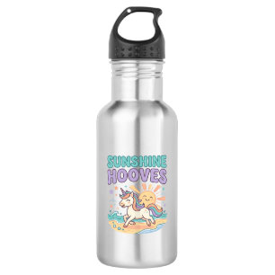 Einhorn Sunshine Hufe Trendiges Grafik T-Shirt Des Edelstahlflasche