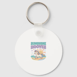 Einhorn Sunshine Hufe Trendiges Grafik T-Shirt Des Schlüsselanhänger