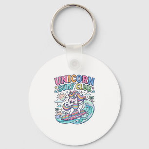 Einhorn-Surf-Club Schlüsselanhänger