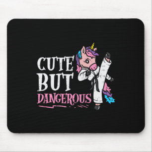 Einhorn Süß Aber Gefährlich Karate Taekwondo Mädch Mousepad