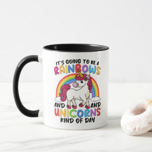 Einhorn süß wunderlich lustig Regenbögen und Einhö Tasse