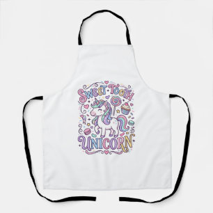 Einhorn Süßer Zahn Einhorn Original Merch Design_ Schürze