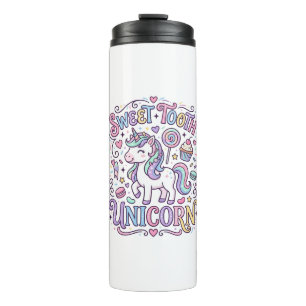 Einhorn Süßer Zahn Einhorn Original Merch Design_ Thermosbecher