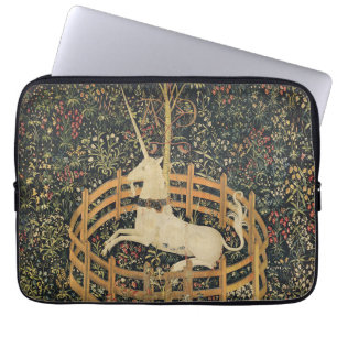 Einhorn-Tapisserien-Captivity-Mittelalterliche Tap Laptopschutzhülle