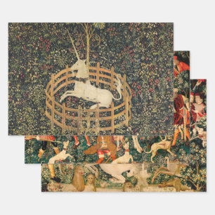 Einhorn-Tapisserien - Klassische Tapisserie Geschenkpapier Set