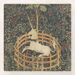 Einhorn-Tapisserien - Klassische Tapisserie Glasuntersetzer