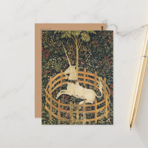 Einhorn-Tapisserien - Klassische Tapisserie Postkarte