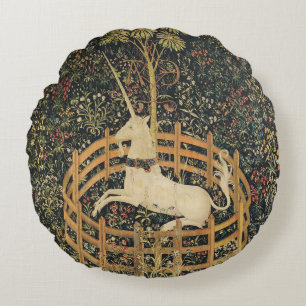 Einhorn-Tapisserien - Klassische Tapisserie Rundes Kissen