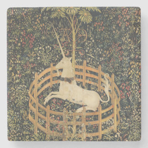 Einhorn-Tapisserien - Klassische Tapisserie Steinuntersetzer