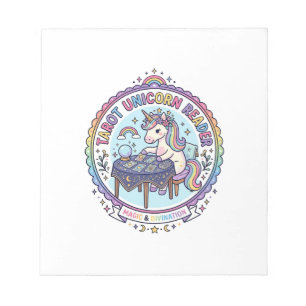 Einhorn Tarot Einhorn Leser Lustiges Shirt Grafik_ Notizblock